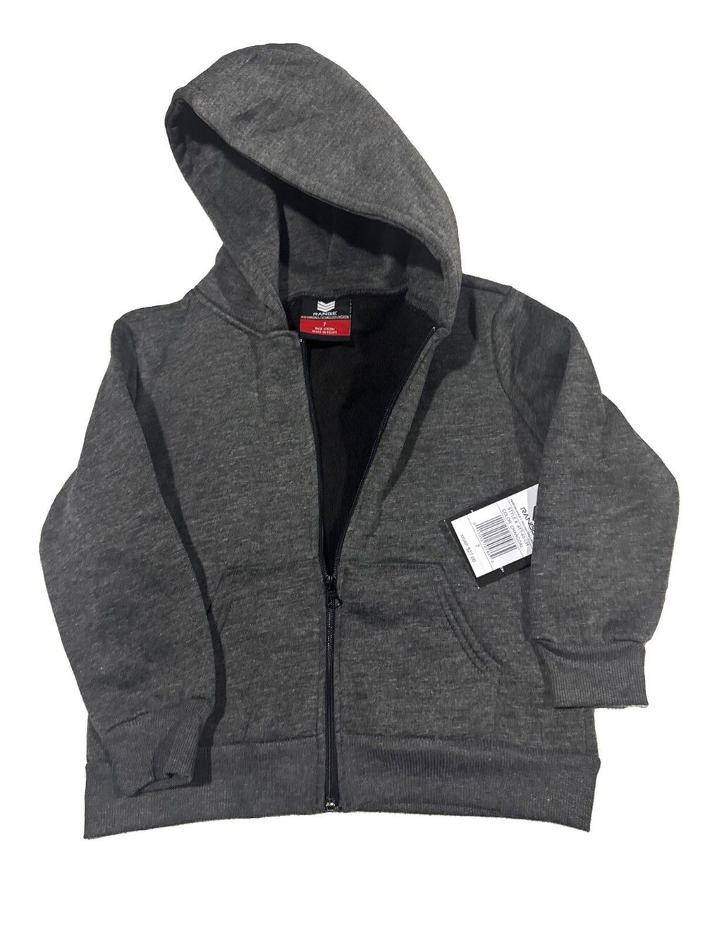 Range Boy's Charcoal Basic Hoodie size 7